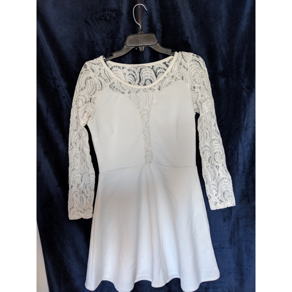 White fit and flare dress